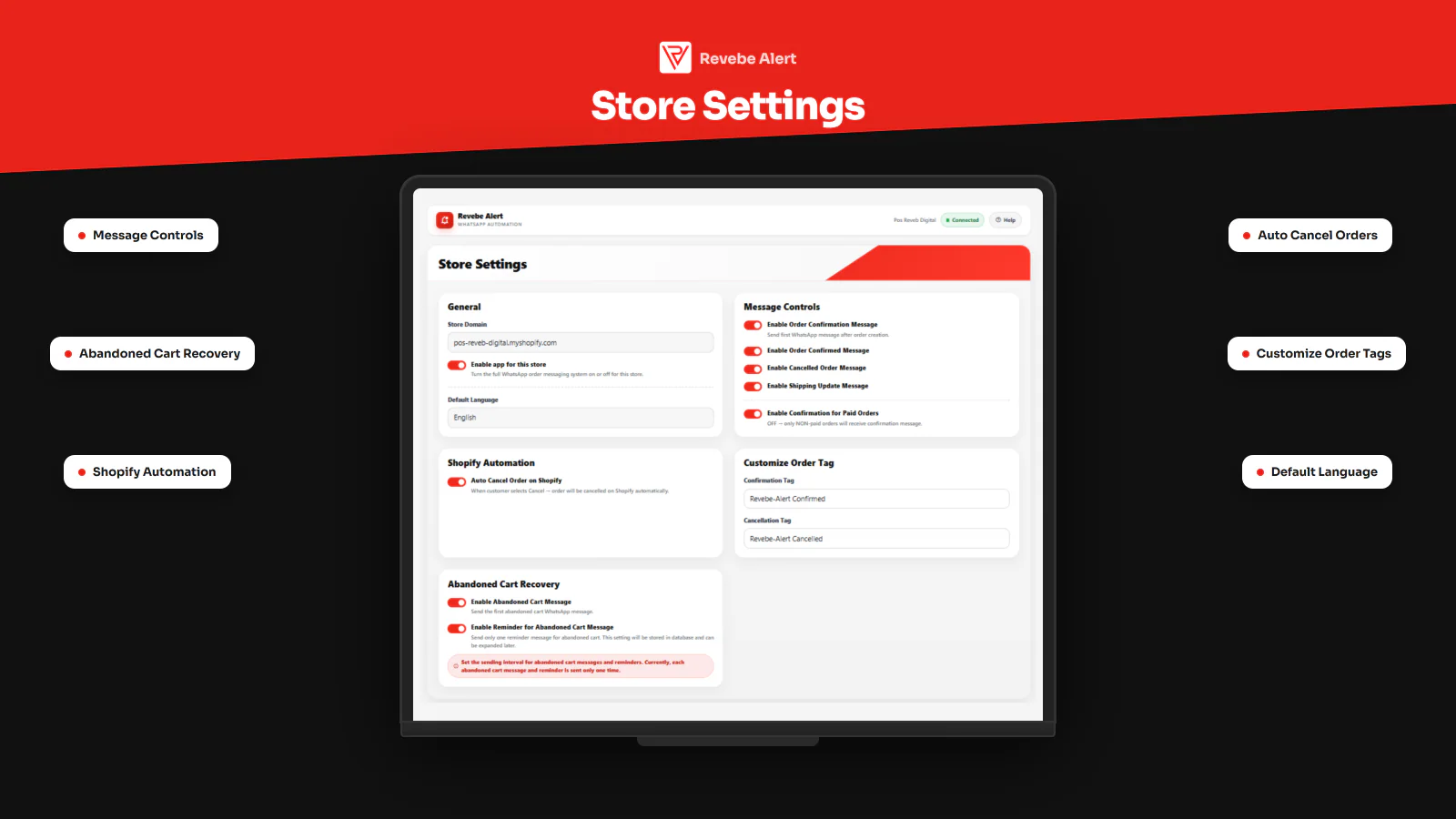 Store settings and message controls